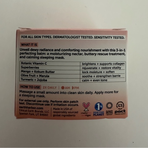 NIB Earth Harbor Nymph Nectar Superfruit Repair Balm 1oz Sea Vit C Superberries - Picture 3 of 9